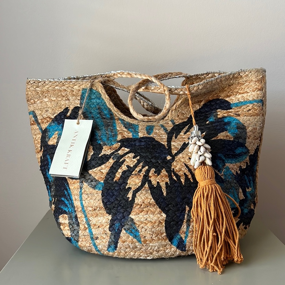 Antik Kraft Mehar Woven Jute Tote Bag